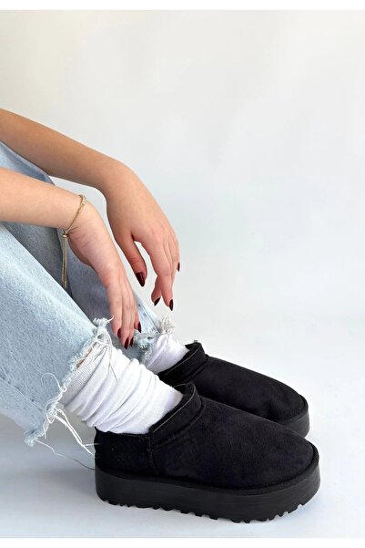 PAZAR DÜNYASI Mitay Black Suede Boots