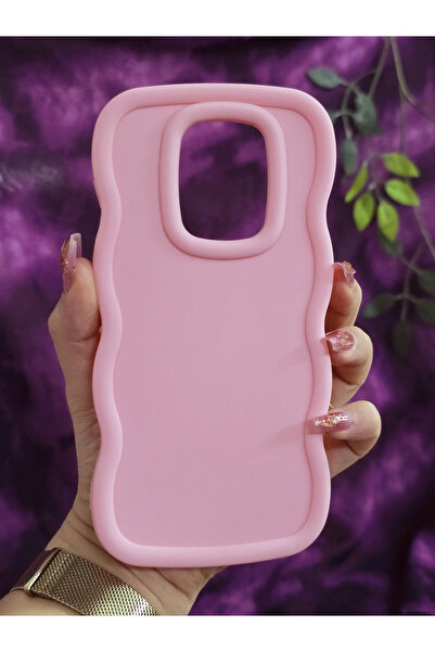 Magic Ring حافظة ريدمي نوت 9 المتوافقة ذات الملمس الناعم والحواف المموجة باللون الوردي البودرة