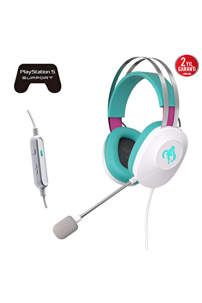 ASUS A303 TUF GAMING H1 GEN II MIKU HATSUNE MIKU EDİTİON RGB GAMING KULAKLIK