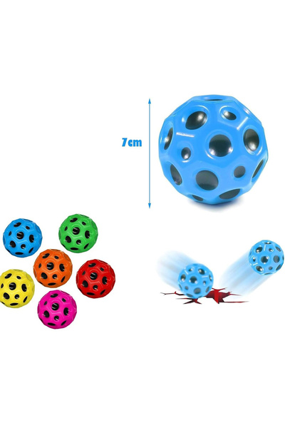 Limmy Bouncing Ball Moon Ball Moon Ball Mixed Single Color 7 cm - 1 Piece