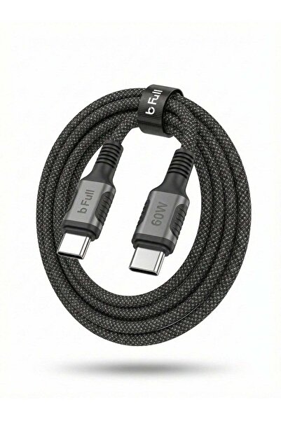 Cable bFull Type-C to Type-C 60W Fast Charging & Data Transfer 480Mbps 120cm - Durable Kevlar Core -