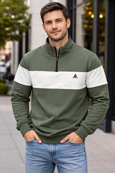 ModaPlaza Mock Neck Sweat with Zipper Collar