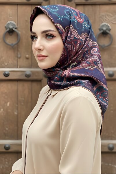 İmajButik Purple İpekhan Soft Digital Cotton Scarf