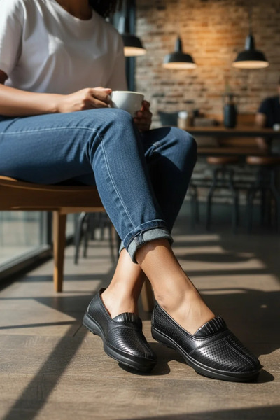 GokceKundura06 Women's Orthopedic Soft Comfortable Sole Home and Outdoor Ballet Flats