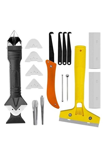 Promass Grout Removal Tool, 26 Pcs 3 in 1 Silicone Caulking Tools Kit