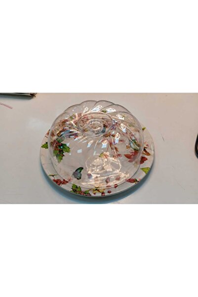 EMİRHANHOME DİJİTAL BASKILI YUVARLAK KEK FANUS