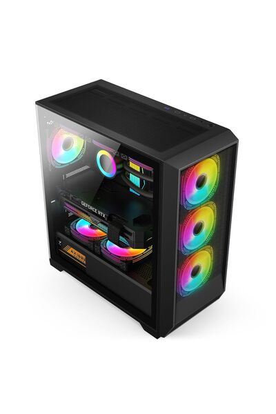 Genel Markalar ORENDA BTX-50G3 500W 4x12CM ARGB FAN ATX 2xUSB2.0/1xUSB3.0 360MM SOĞUTUCU DESTEKLİ SİYAH KASA