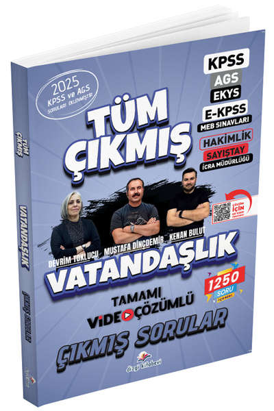 Dizgi Kitap 2026 KPSS MEB-AGS Vatandaşlık Çıkmış Sorular Çözümlü Yayınları