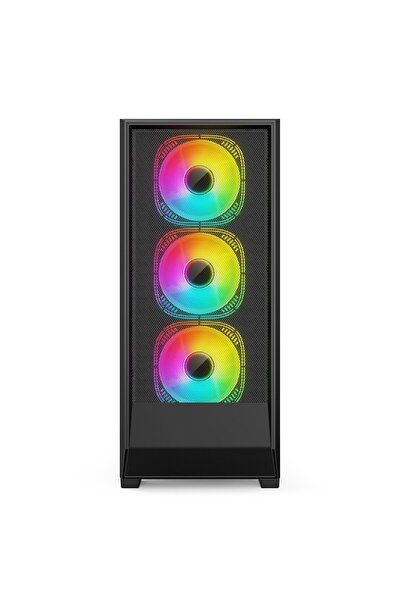 Genel Markalar ORENDA BTX-50G3 500W 4x12CM ARGB FAN ATX 2xUSB2.0/1xUSB3.0 360MM SOĞUTUCU DESTEKLİ SİYAH KASA
