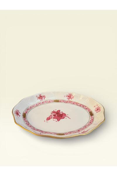HEREND EL YAPIMI PORSELEN SUNUM TABAĞI | 20x15 CM | EL BOYAMA | KOLEKSİYONLUK