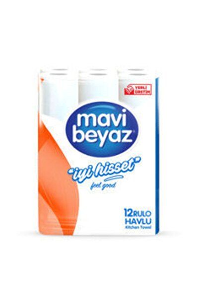 levent منشفة MAVİBEYAZ عبوة من 12 قطعة