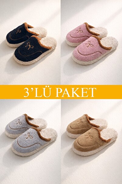 Moda Frato Pachet de 3 papuci AMORE pentru interior pentru femei