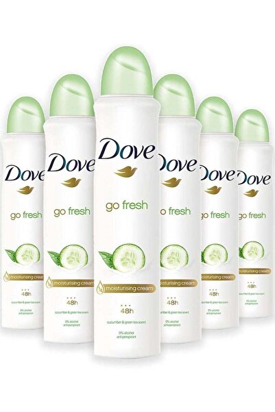 Black Dove Dove Go Fresh, Deodorant Spray Cucumber and Green Tea 6 x 250ml
