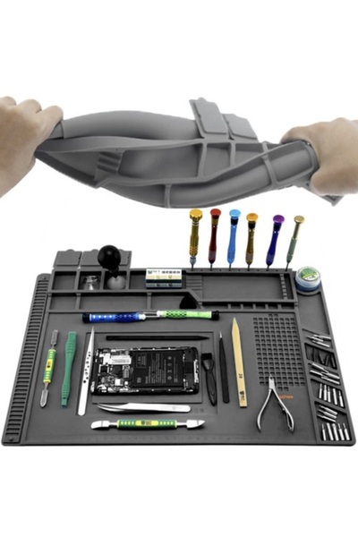 Bigstren Silicone soldering mat, service organizer, 45 x 30 cm