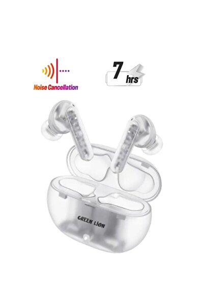 Green Lion Transparent Pro 2 Wireless Earbuds BT 5.3, ENC Mic, 30H Playtime, IPX4