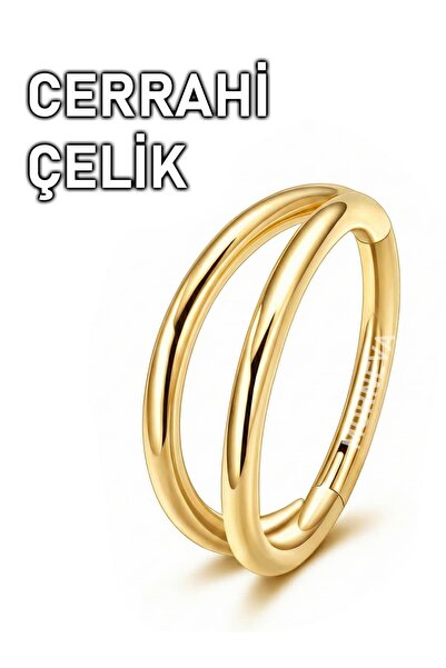 MORNEVA Cerrahi Çelik Tek Delikte Ayrık İkili Halka Kulak Helix Conch Piercin...