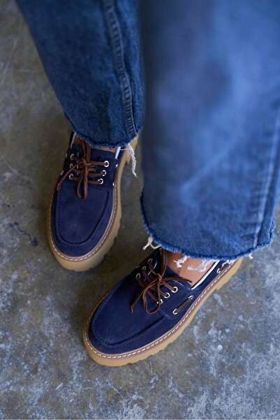 PELİN'İN AYAKKABILARI NAPO LACİVERT SÜET MAKOSEN