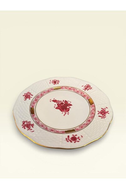 HEREND EL YAPIMI PORSELEN PASTA TABAĞI | 16,5 CM | EL BOYAMA | KOLEKSİYONLUK