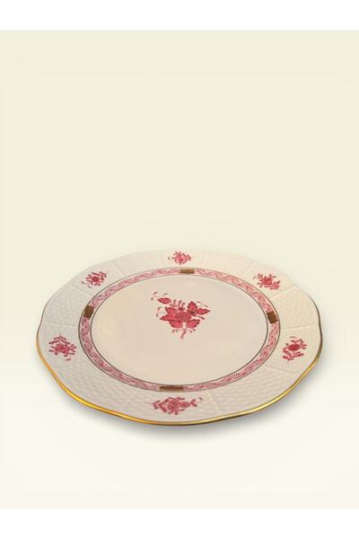 HEREND EL YAPIMI PORSELEN SERVİS TABAĞI | 24,5 CM | EL BOYAMA | KOLEKSİYONLUK