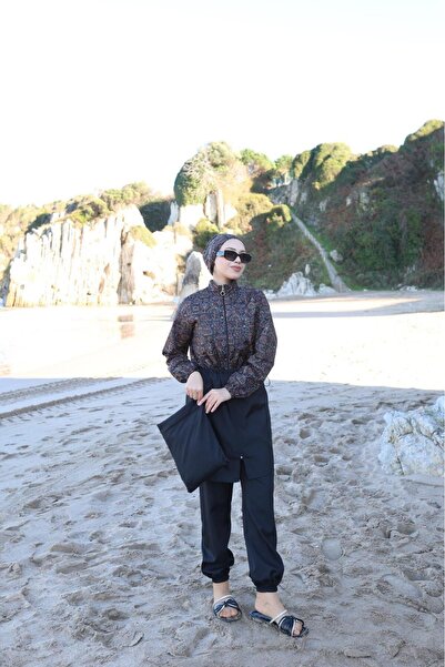 TrendModessa Bone Ve Çanta Hediyeli Beli Ayarlanabilir Lastikli Tam Kapalı Du...