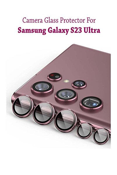 Generic Samsung Galaxy S23 Ultra For Camera Lens Screen Protector - Wine Red