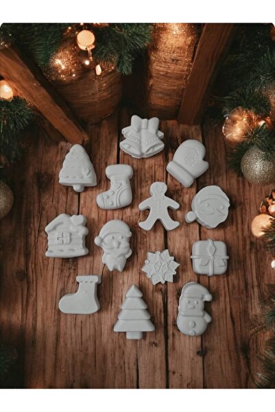 escoines koleksiyon Escoines Yılbaşı Noel Boyama Seti 13’lü Taş Tozu Biblo, N...