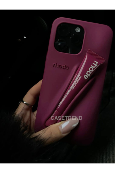 CASETREND iPhone (17 PRO MAX) uyumlu Lip Case Ruj Bölmeli Rujlu Kılıf (Raspbe...