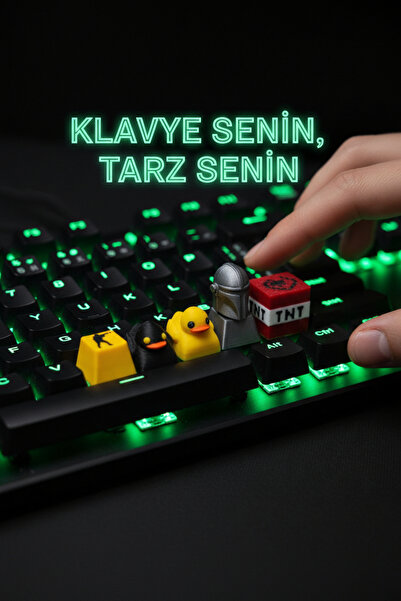 esa gaming Gamer Artisan Keycap 5’li Set | RGB Mekanik Klavye İçin Özel Tasar...