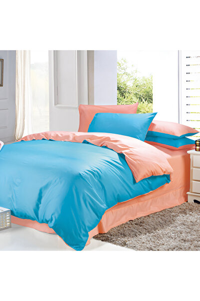 METİNEV Premium Series 83 Thread Count Cotton Sateen King Size 6 Piece Bedding Set