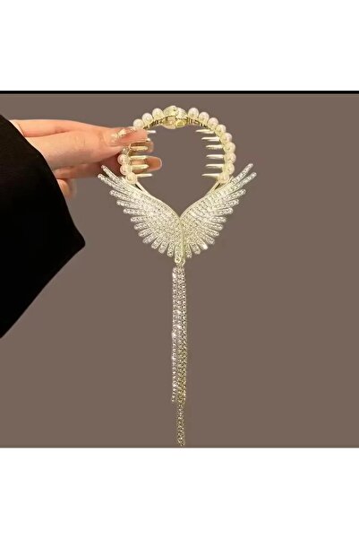 Glamluxe Angel Winged Dangle Bun Hair Clip
