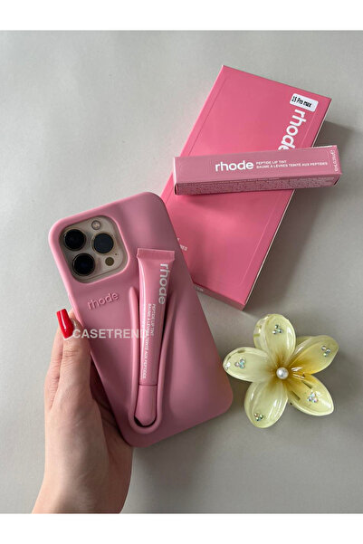 CASETREND iPhone (14 PRO) uyumlu Lip Case Ruj Bölmeli Rujlu Kılıf (Ribbon)