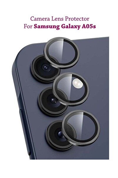 Generic واقي شاشة حلقي لعدسة كاميرا هاتف سامسونج جالاكسي A05s - أسود