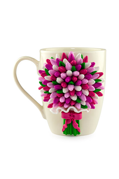 Yoobirim Box Fimo Mug Tulips Pink-White