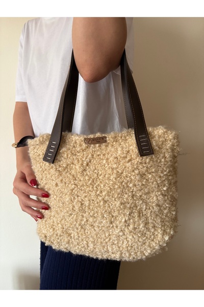 Nillys حقيبة يد نسائية من الجلد الصناعي مبطنة بخيوط إيتروفيل بوني ومزودة بسحاب (28x28)