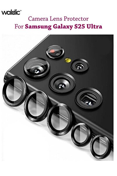 Generic واقي شاشة وعدسة كاميرا هاتف سامسونج جالاكسي إس 25 ألترا - أسود