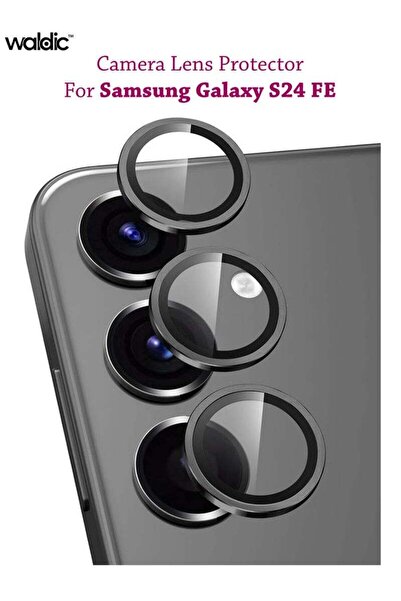 Generic واقي شاشة وعدسة كاميرا سامسونج جالاكسي S24 FE - أسود