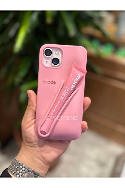 CASETREND iPhone (15) uyumlu Lip Case Ruj Bölmeli Rujlu Kılıf (Toast)