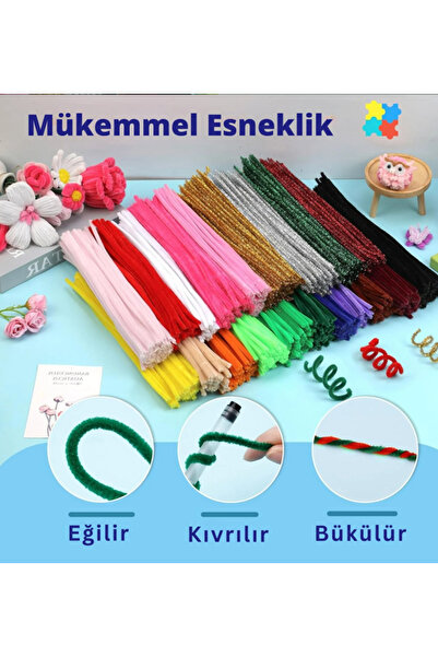 Kezban Tekstil SAX MAVİ Şönil 1.Cİ Kalite Tüylü dekoratif Tel 30 cm-25 adet