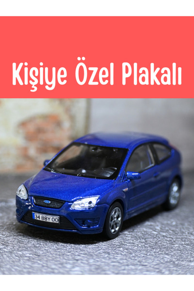 bebeym Ford Focus Metal Araba - 1:36 Ölçek Ford Focus Oyuncak Araba - mavi