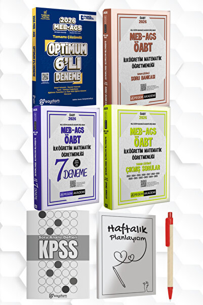 Pegem Akademi Yayıncılık 2026 İLKÖĞRETİM MATEMATİK ÖĞRT.-AGS ÖABT MUHTEŞEM SE...