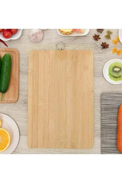 VİO Large Bamboo Wooden Cutting Chopping Dicing Serving Board