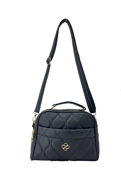 Bersia Quilted Zippered White Women's Hand and Shoulder Bag