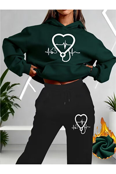 Sweet Cotton Unisex Printed Tracksuit 2-Piece Set