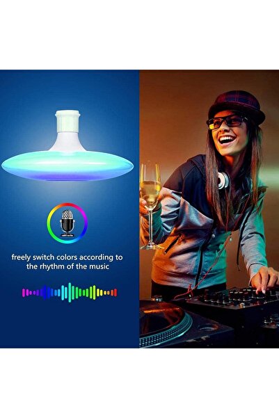 genric Energy-efficient LED light with a built-in Bluetooth speaker. 13 colors, 48W power.