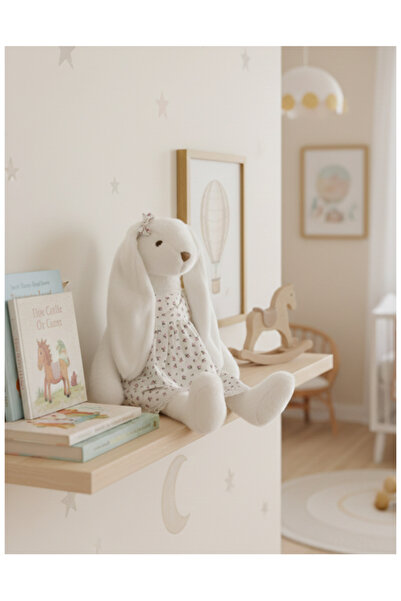 Flower Toys Uzun Kulaklı Elbiseli Oyun Uyku Arkadaşım Peluş Tavşan 75 cm