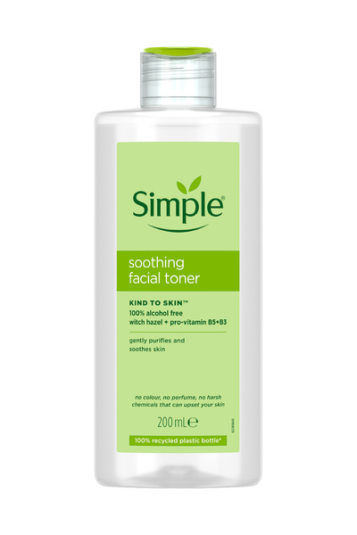 Simple Kind to Skin Alkolsüz ve Papatya Özlü Yatıştırıcı pH Dengeleyici Yüz Toniği 200 ML 3'lü Set