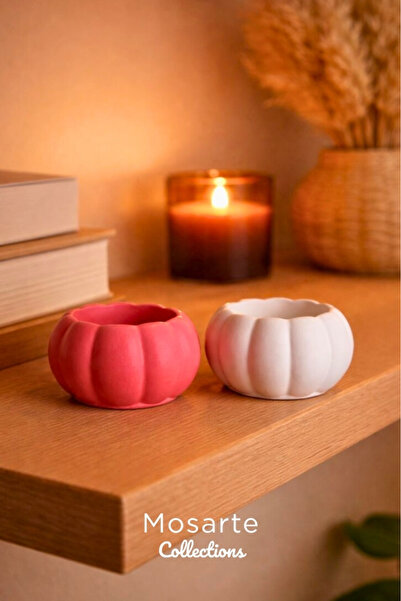 Mosarte مجموعة من قطعتين من الأشياء الزخرفية / المزهريات بتصميم القرع البسيط