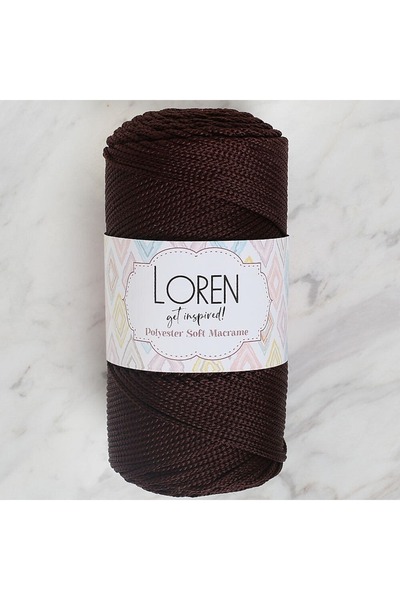 ElyxStore Soft Polyester Macrame Cord - Dark Brown - 250g - Lm034