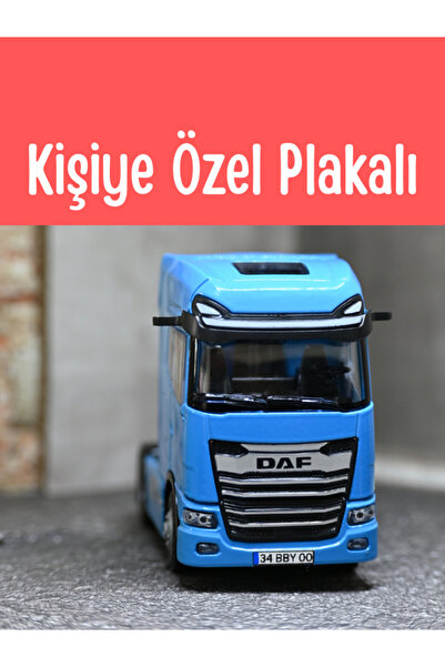 bebeym Daf Taşıyıcı Metal Tır - 1:36 Ölçek Işıklı ve Sesli Daf Metal Oyuncak Tır - MAvi