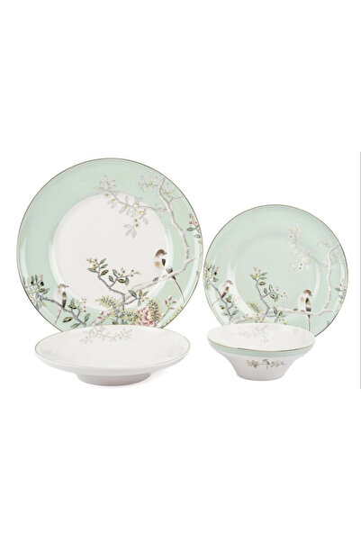 esdekor Bird Garden 24 Parça Yemek Takımı Sofra Mutfak